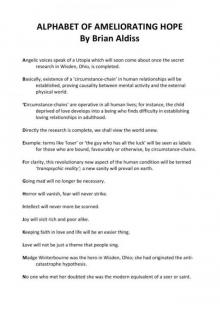 Alphabet of Ameliorating Hope Alphabet of Ameliorating Hope