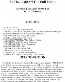 G. W. Thomas (ed) - By The Light of the Full Moon
