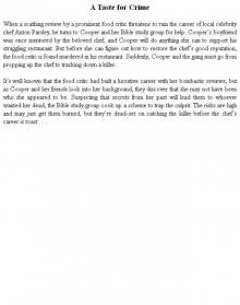 A Taste for Crime
