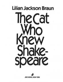 The Cat Who Knew Shakespeare The Cat Who Knew Shakespeare