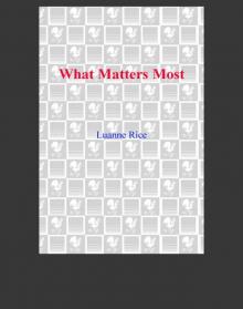What Matters Most
