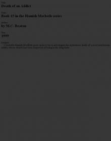 Hamish MacBeth 15 (1999) - Death of an Addict