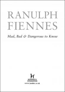 Mad, Bad and Dangerous to Know