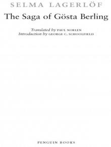 Gösta Berling's Saga Gösta Berling's Saga