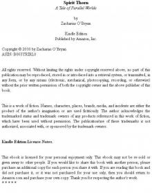 Spirit Thorn (A Tale of Parallel Worlds)